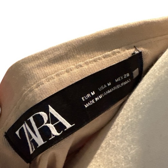 ZARA Lapel Collar Over-shirt Button Jacket/Dress Drawstring Waist M Utility - Picture 5 of 11